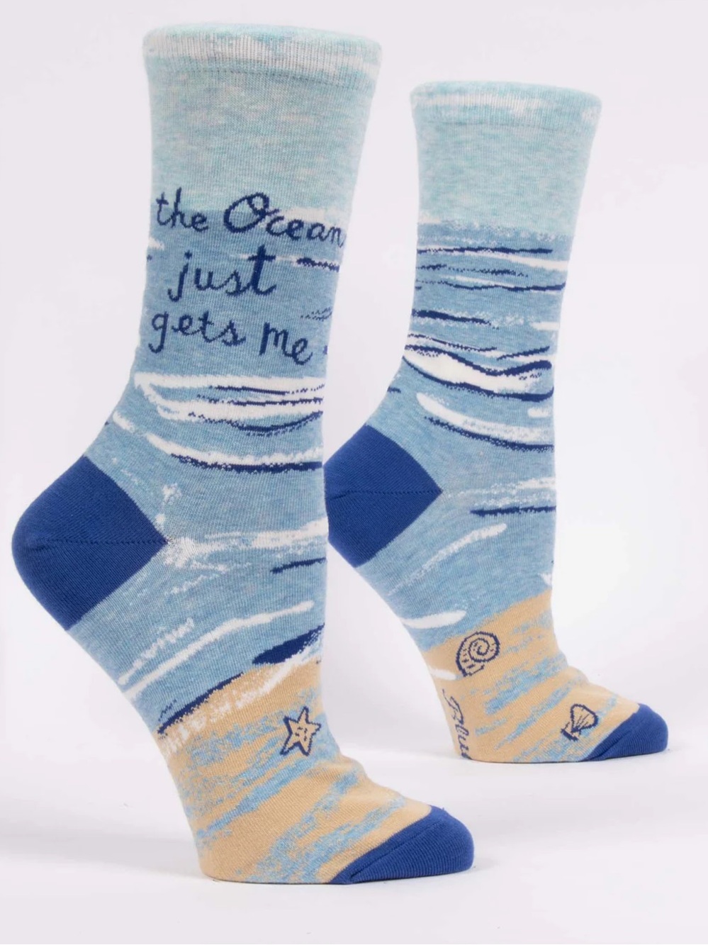 Blue Q The Ocean Just Gets Me Socks